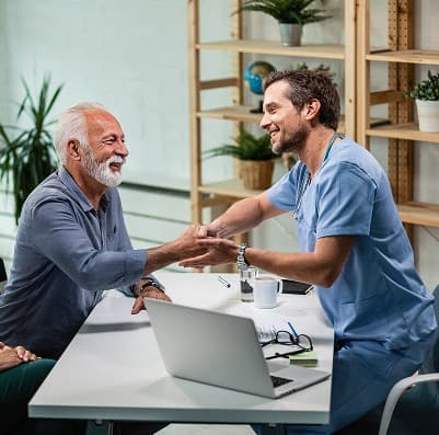 Doctor consulting a patient at Currex Hospital